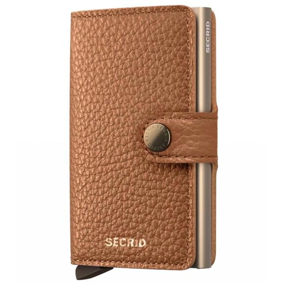 NEW SECRID men's compact mini wallet in pebble cappuccino